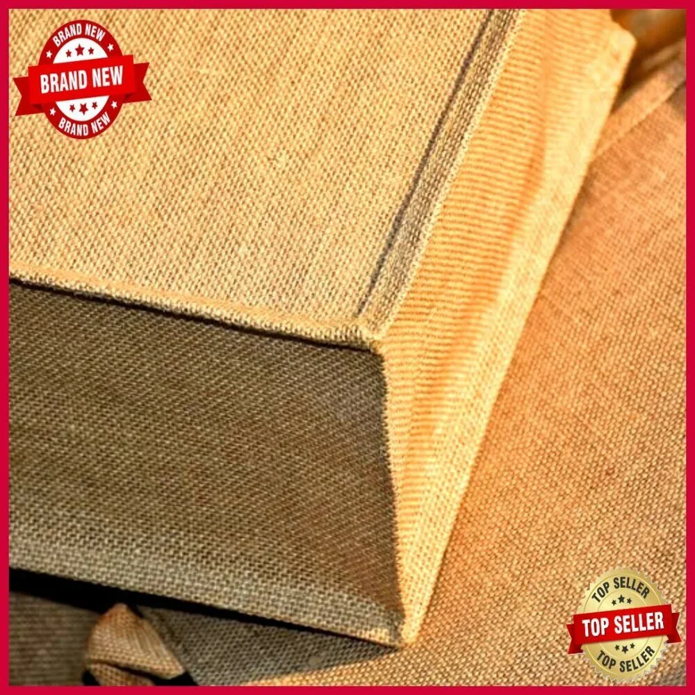 15 Pack Jute Tote Bags with Waterproof Liner, 11x13x6 Inches